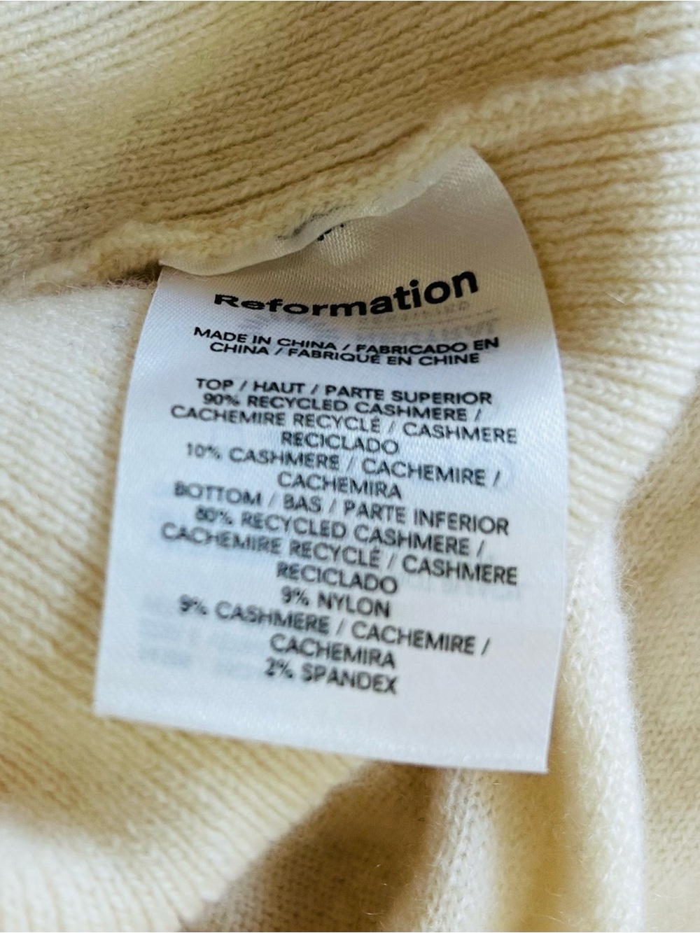 Reformation Romi Cashmere Top, S - Picture 10 of 11